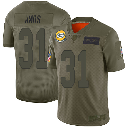 Green Bay Packers Limited Camo Men #31 Amos Adrian Jersey Nike NFL 2019 Salute to Service->nfl t-shirts->Sports Accessory